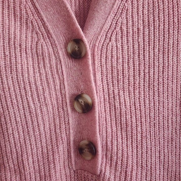 Madewell Sweater Womens XS Merino Wool Blend Button Pullover Do Well - Picture 3 of 10